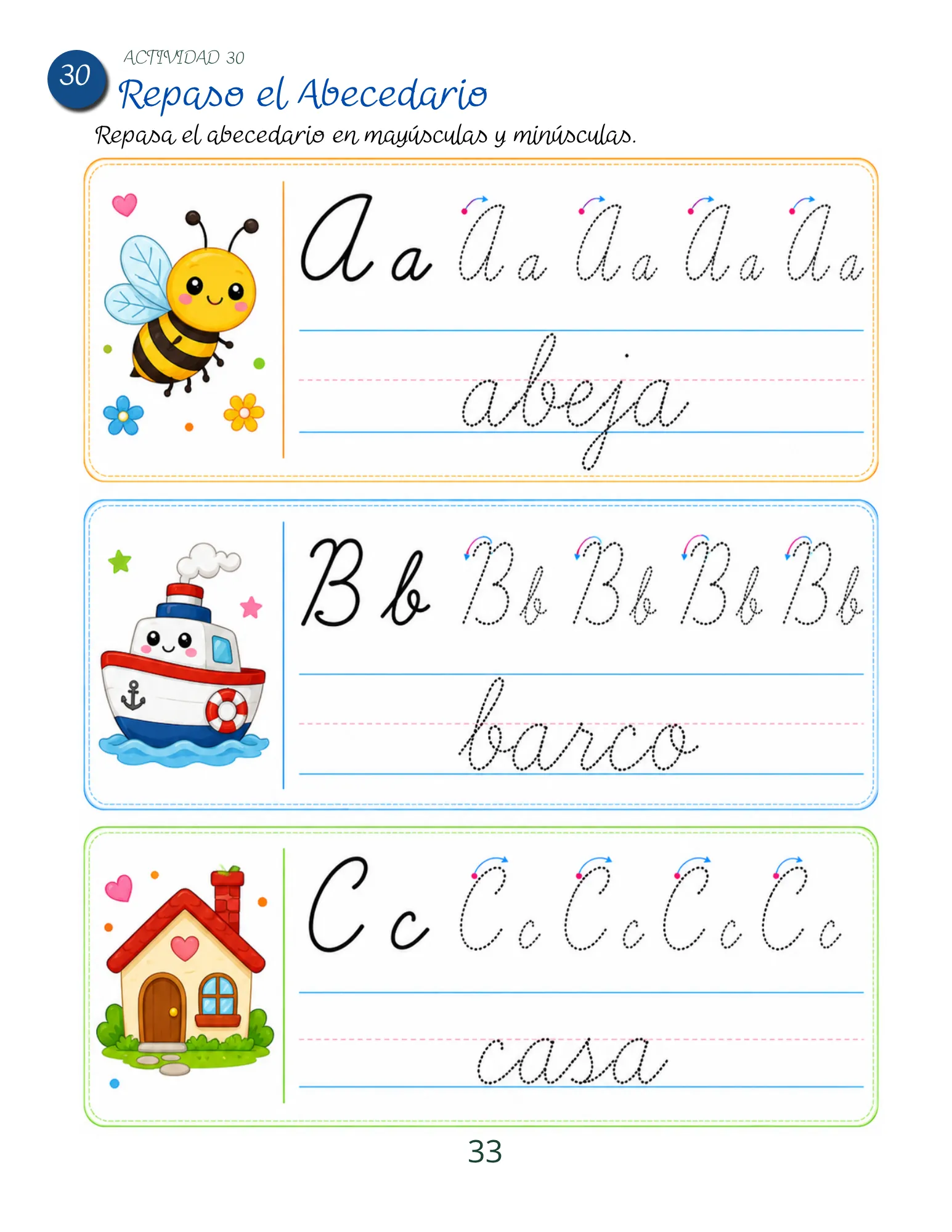Libro de Trazo: Letras en Cursiva — Página 5